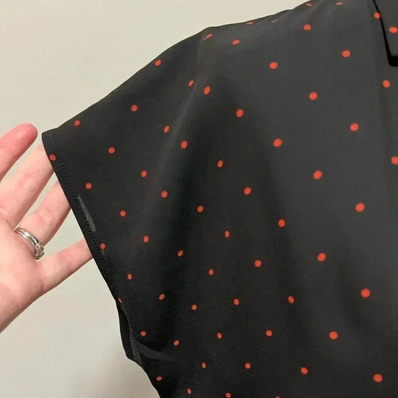 Cleo Short Sleeve Polka Dot Blouse - Picture 8 of 10